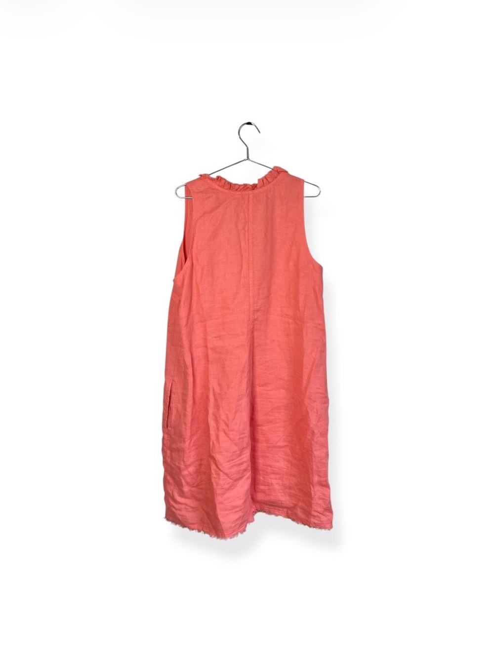 Tommy Bahama Linen Sleeveless Coral Shift Dress Summer Vacation Classic - Picture 5 of 7